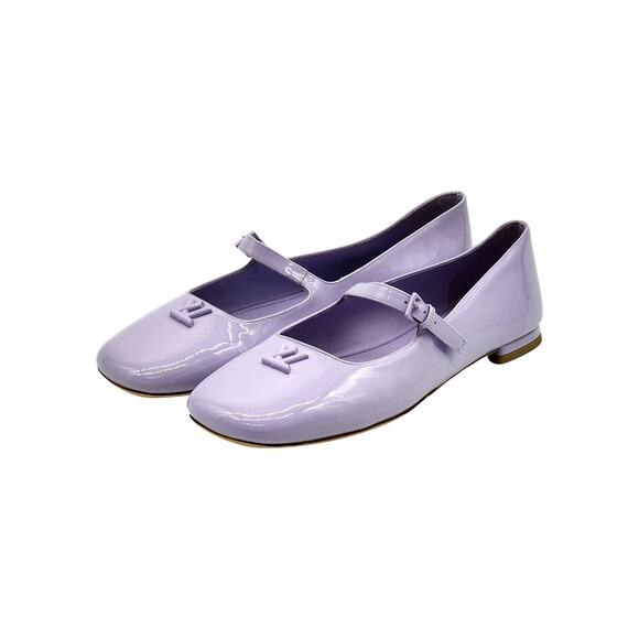 Louis Vuitton Swing Flat Mary Jane Ballerina Lilac Leather Flats EU 39 US 9 NWB - Picture 2 of 8